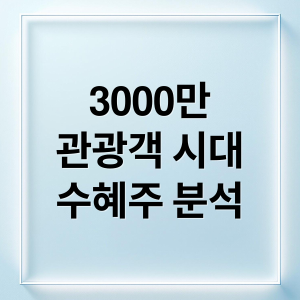 3000만
관광객 시대
수혜주 분석 (한국 관광 관련주 외국인 관광객 3000만명)