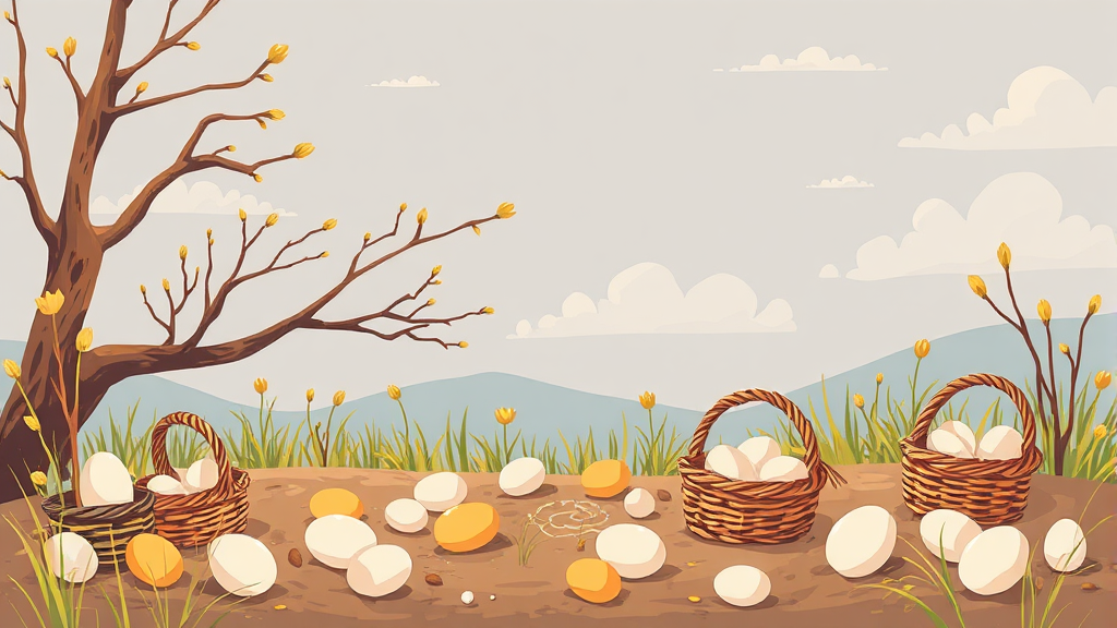 분산 투자의 다양한 방법과 효과 (illustration 스타일)