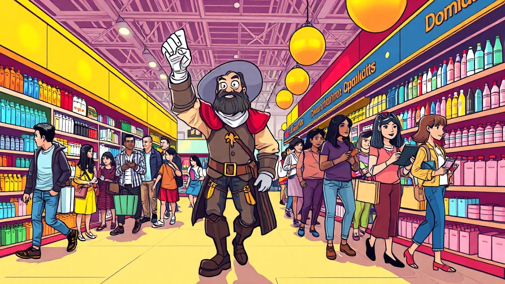 돈키호테 쇼핑 꿀팁 (cartoon 스타일)