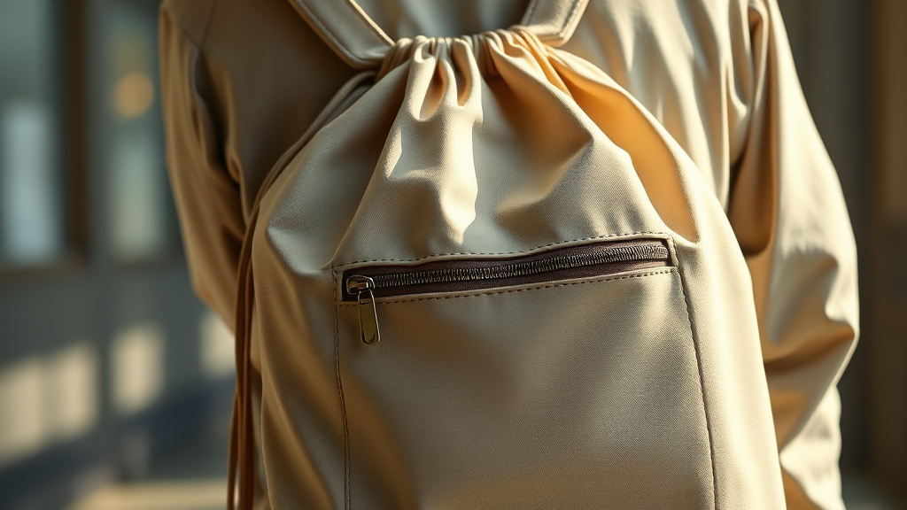 사용자 후기: 유니클로 드로스트링백, 직접 써보니? (realistic 스타일)