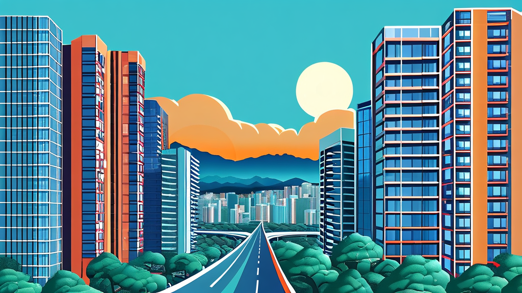강북 vs 강남 부동산 시장 비교 및 동향 (illustration 스타일)