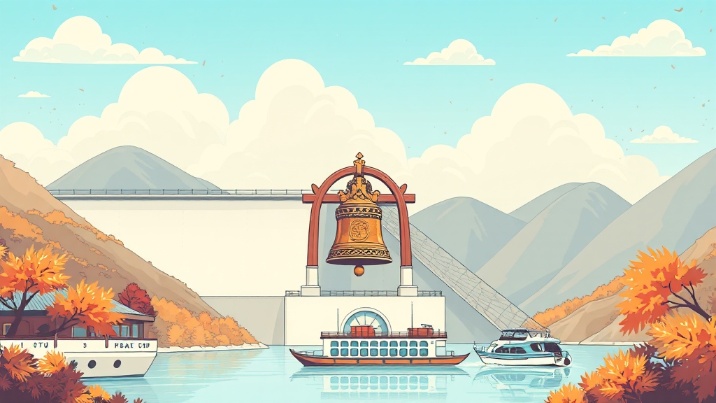 평화의 댐과 주변 관광 (illustration 스타일)