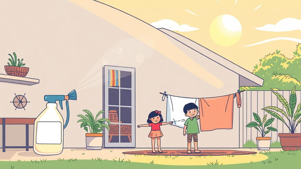 가정에서 효과적인 소독법 (illustration 스타일)