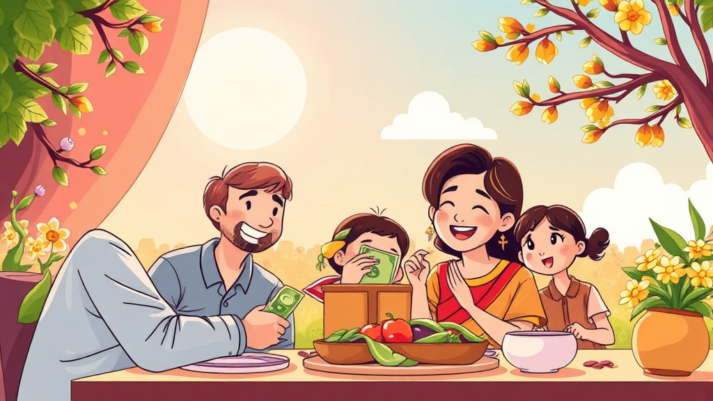 급여별 복지 혜택 기준 (cartoon 스타일)