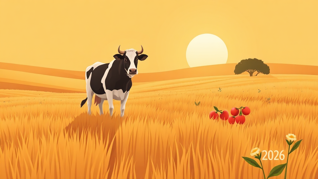 소띠: 꾸준함이 빛을 발하는 해 (illustration 스타일)