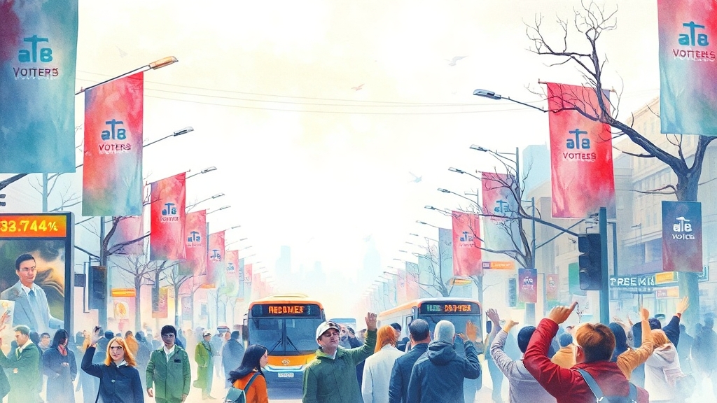 투표 참여 중요성과 촉진 방안 (watercolor 스타일)