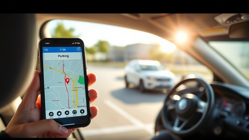 정부 지원 공유 주차 시스템 활용 (realistic 스타일)