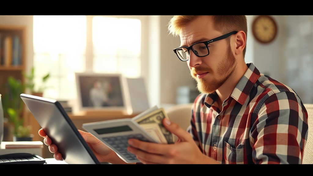 유튜버 소득 종류: 사업 vs 기타 (realistic 스타일)