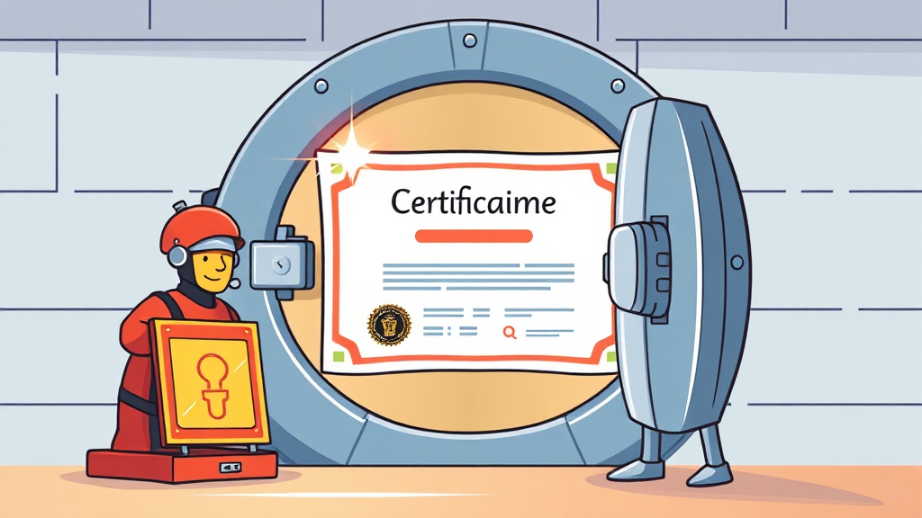 인증서 발급 및 관리법 (illustration 스타일)