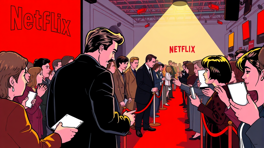 넷플릭스 팬 이벤트, 배우 만남! (illustration 스타일)