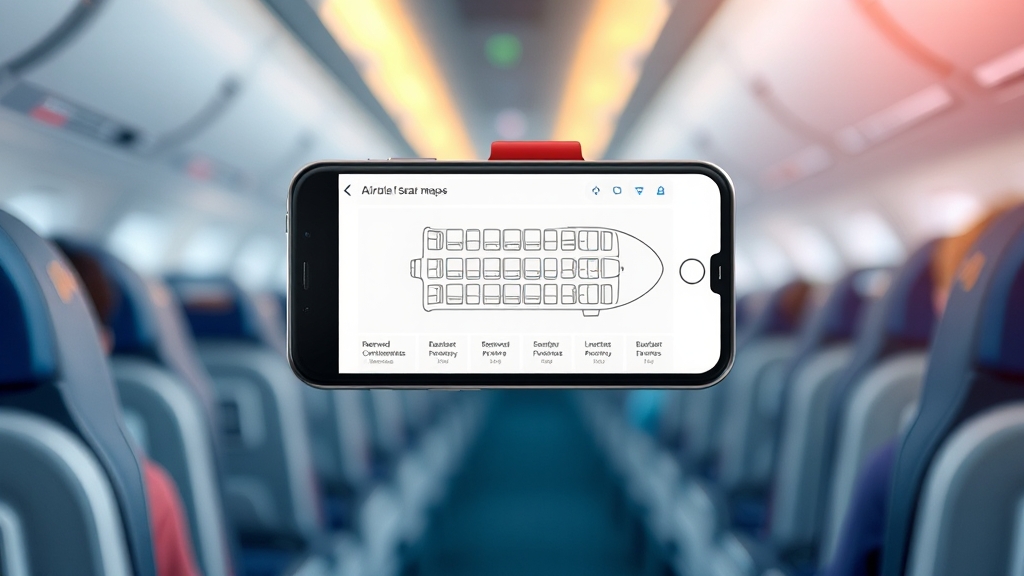 에어부산 앱 활용 좌석 선택 꿀팁 (realistic 스타일)