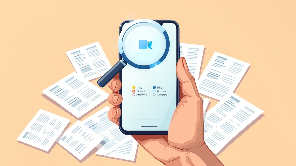 모바일 앱으로 간편하게 보험 조회하기 (illustration 스타일)