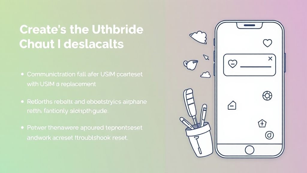 유심 교체 후, 통신 불량? 해결 방법! (illustration 스타일)