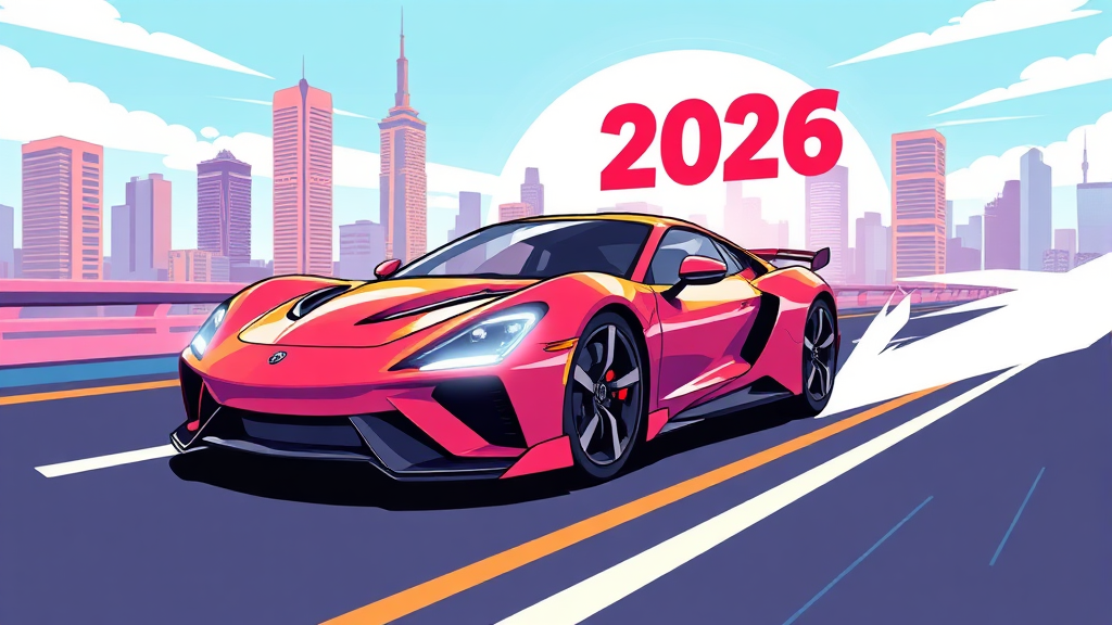 2026년 드림카를 향한 여정의 결론 (cartoon 스타일)