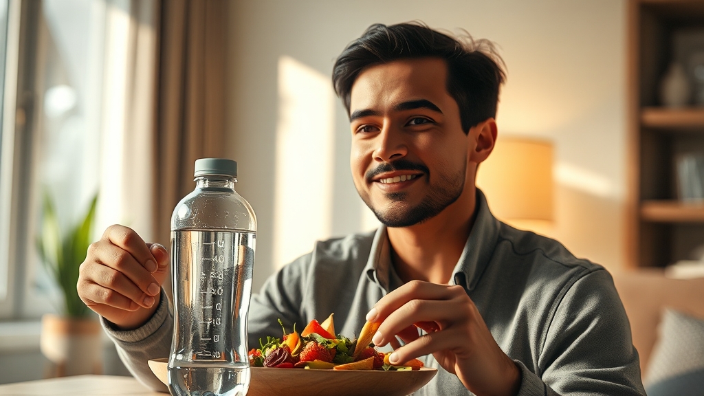 식단 관리와 운동 병행 필수 (realistic 스타일)