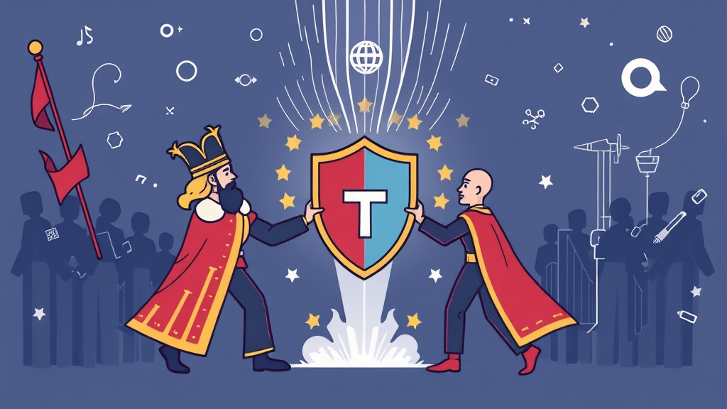 데이터 주권 논쟁 (illustration 스타일)