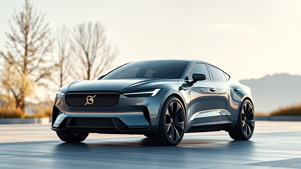 폴스타 5의 성능과 친환경 기술의 조화 (realistic 스타일)