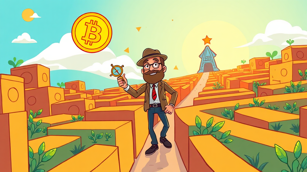 비트코인 투자 시 유의사항 (cartoon 스타일)