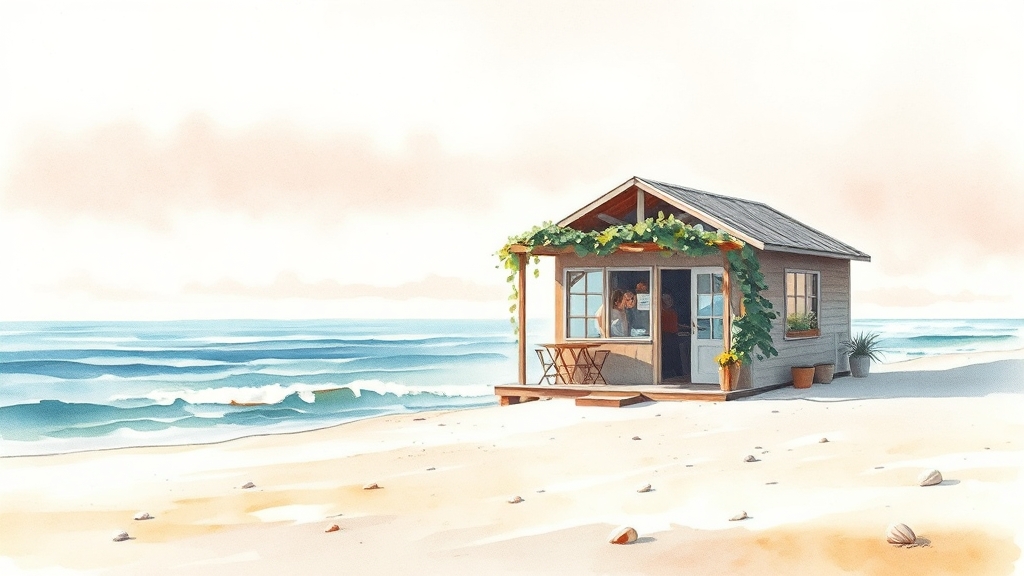 하조대 뷰 맛집, 눈과 입이 즐거워! (watercolor 스타일)