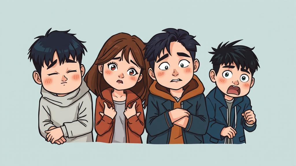 주요 인물 관계 변화 분석 (cartoon 스타일)