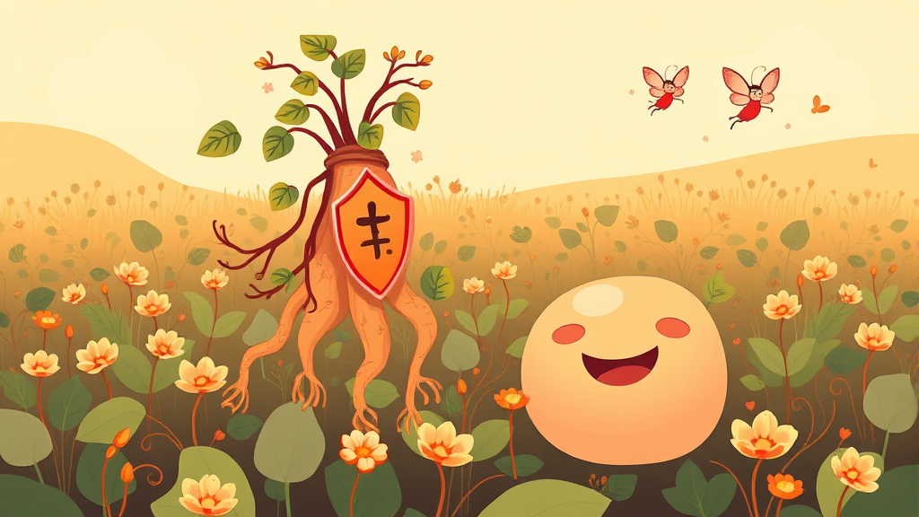 인삼다당체, 무엇일까요? (illustration 스타일)