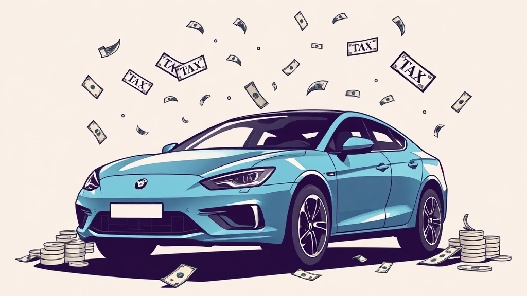 자동차세, 어떻게 계산될까? (illustration 스타일)