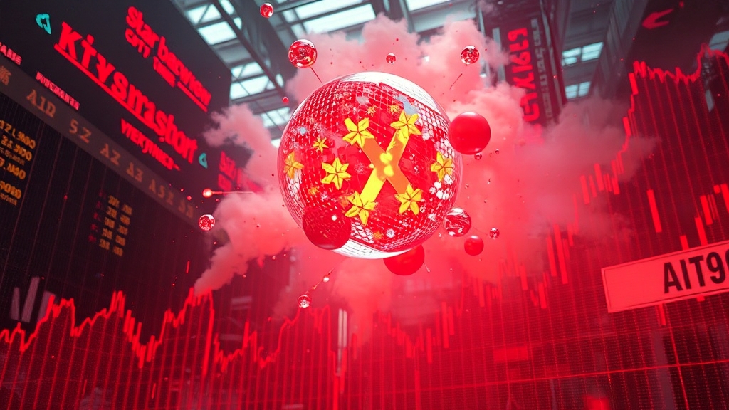 미국 증시, AI 거품 논란의 영향 (realistic 스타일)