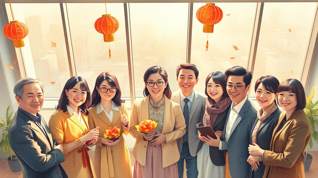 직장 동료, 상사 감사 인사 (watercolor 스타일)