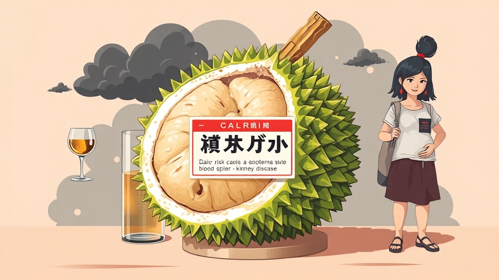 두리안, 섭취 시 주의사항 (illustration 스타일)