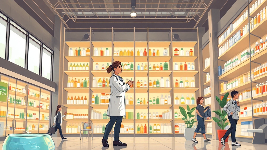 창고형 약국의 미래는? (cartoon 스타일)