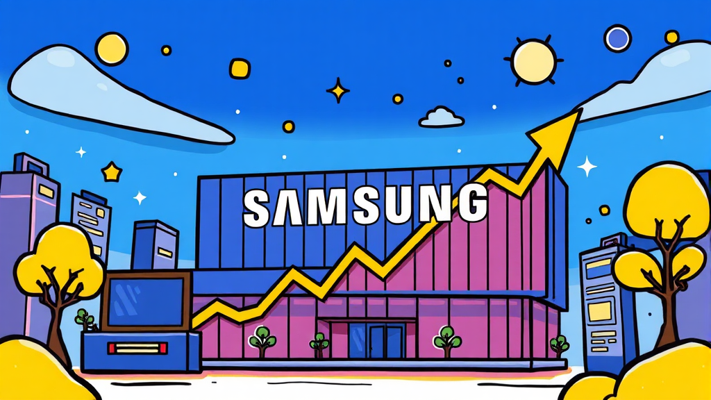 삼성전자: 기술 혁신과 주가 전망 (cartoon 스타일)