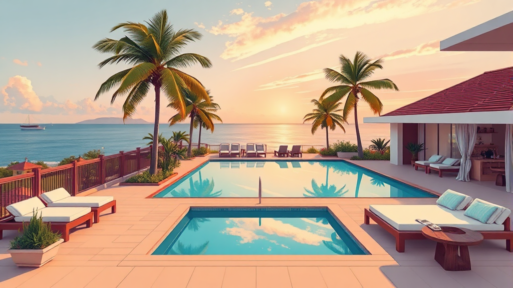 룸 컨디션 및 부대시설 (illustration 스타일)