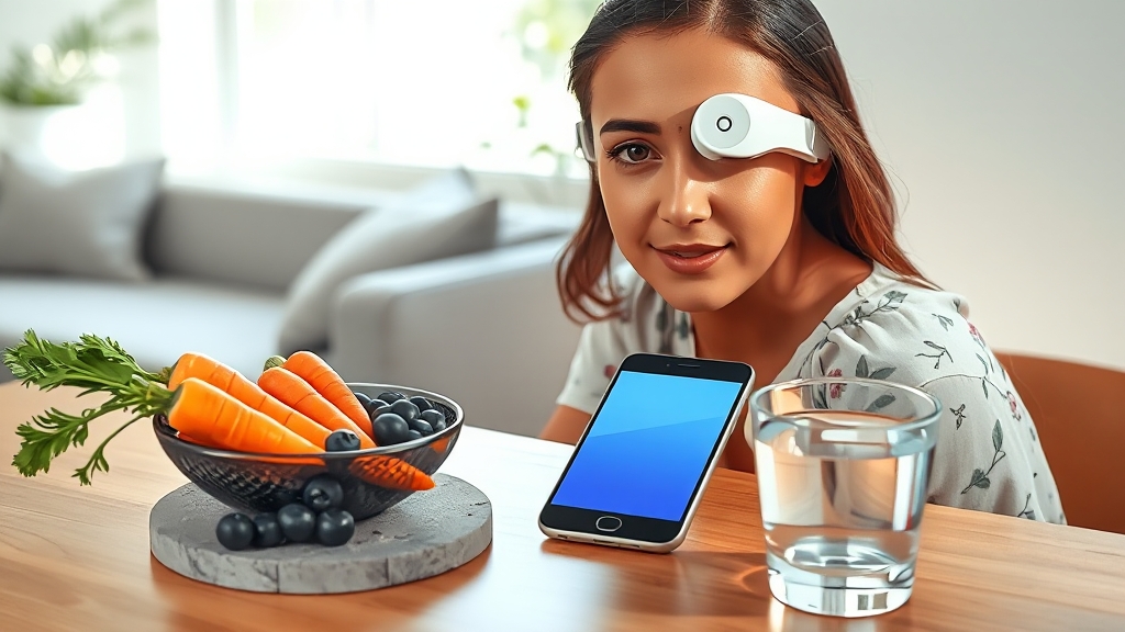 비문증 관리 및 예방 (realistic 스타일)