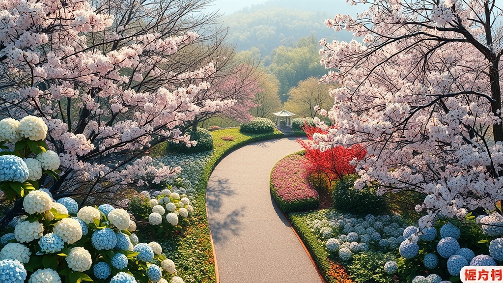 계절별 꽃구경 가이드 (realistic 스타일)