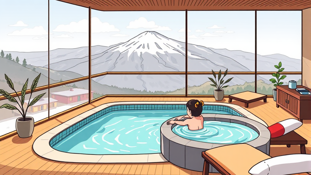 객실 종류 및 특징 (cartoon 스타일)