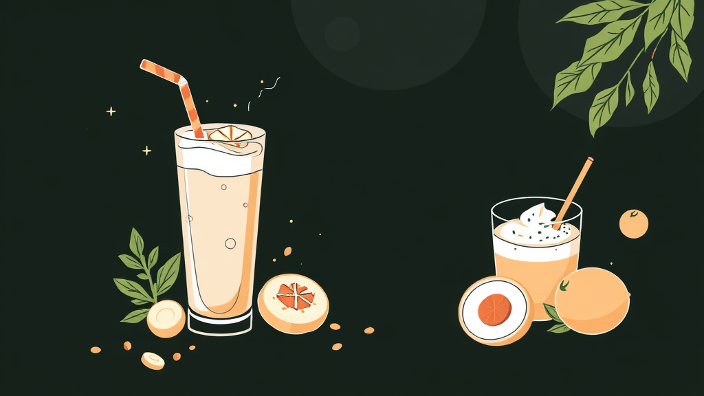 맛있게 즐기는 다이어트 쉐이크 선택 기준 (illustration 스타일)