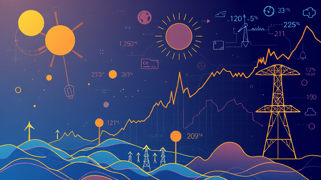 주요 산업 동향 분석: 기술주, 에너지주 등 (illustration 스타일)