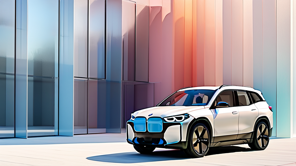 iX3의 혁신적인 기술과 디자인 (watercolor 스타일)