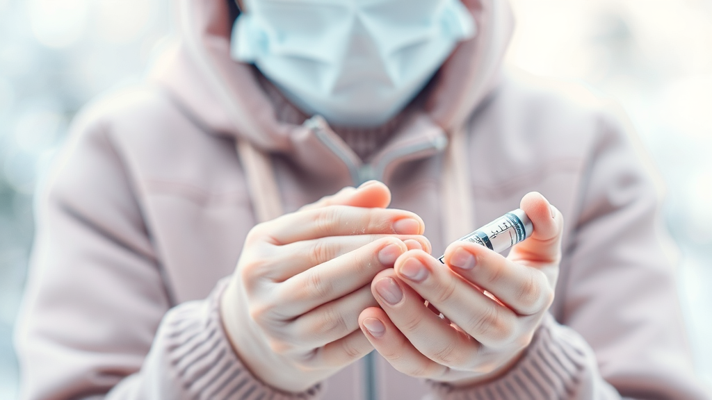 A형 독감 예방 및 관리 (watercolor 스타일)