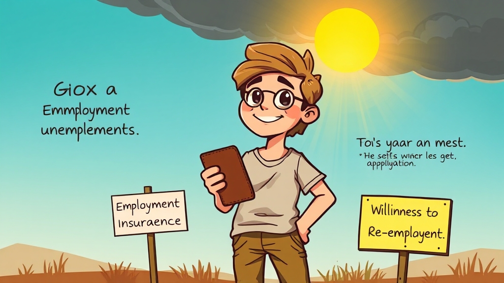 실업급여, 왜 중요할까요? (cartoon 스타일)