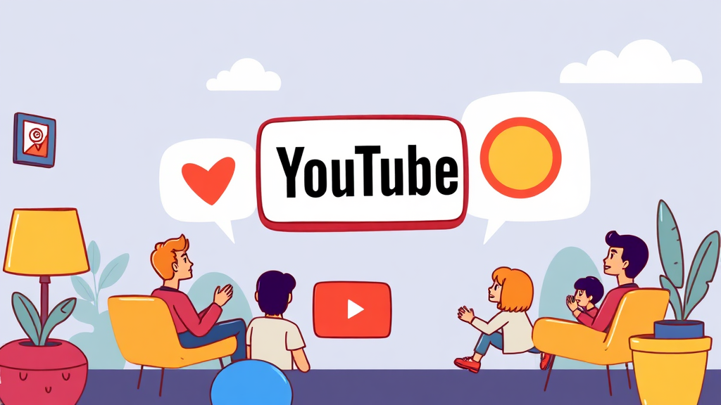 유튜브 채널 성장을 위한 조언 (cartoon 스타일)