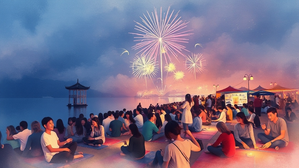 축제 200% 즐기는 꿀팁 (watercolor 스타일)