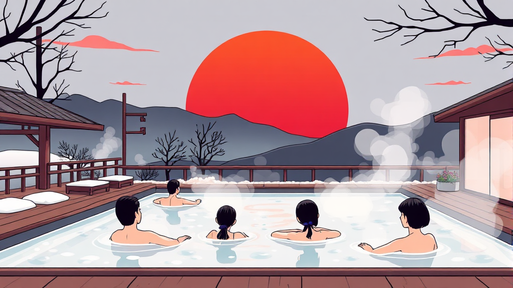 석모도 미네랄 온천, 왜 특별할까? (illustration 스타일)