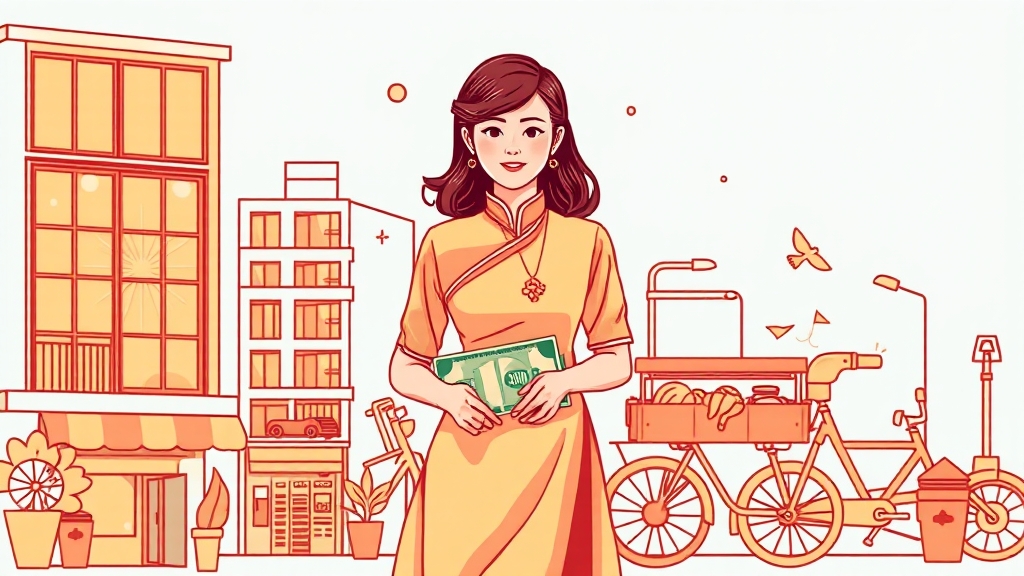 하노이 한 달: 예산 완벽 분석 (illustration 스타일)