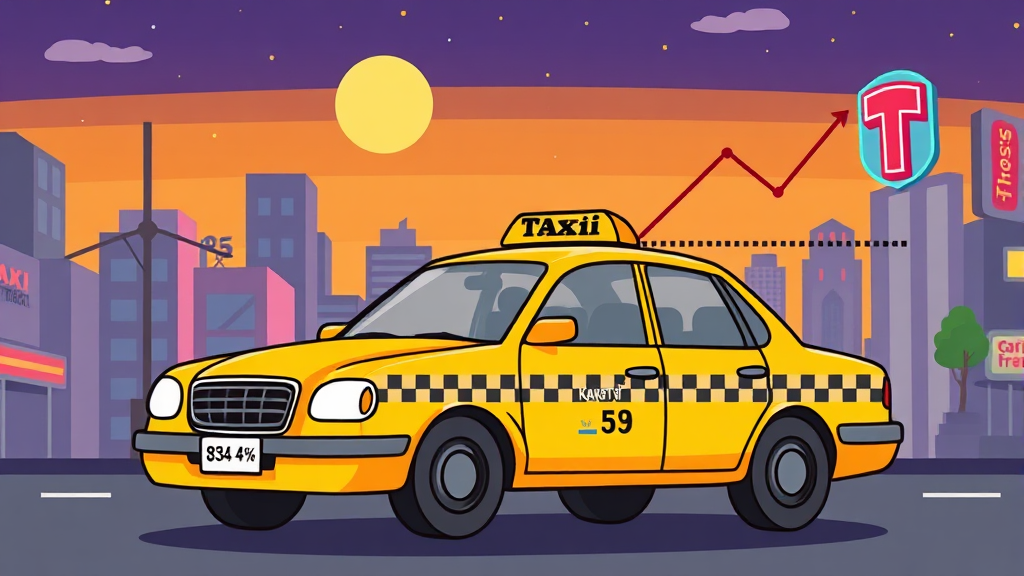 택시 탑승 성공률 현황 및 개선 노력 (cartoon 스타일)