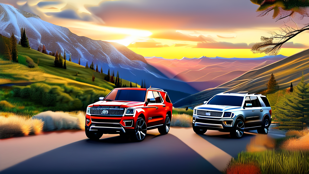 현대 SUV 라인업: 다채로운 라이프스타일을 위한 선택 (realistic 스타일)