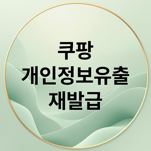 쿠팡
개인정보유출
재발급 (개인통관번호 재발급)