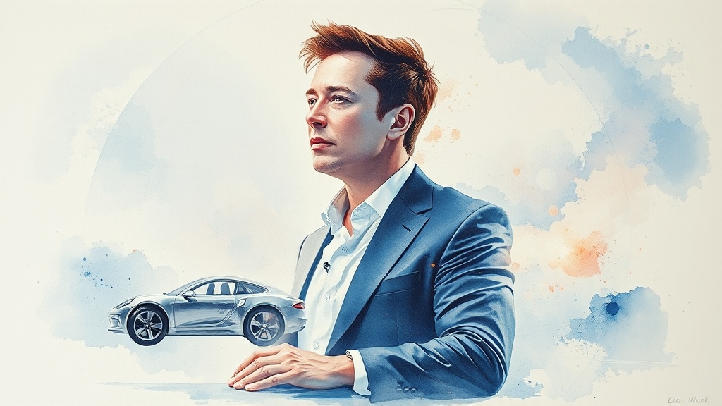 테슬라 주가 변동의 핵심 원인과 투자 전략 총정리(2025최신) 6 머스크, 경영 복귀가 주가에 긍정적일까? (watercolor 스타일)