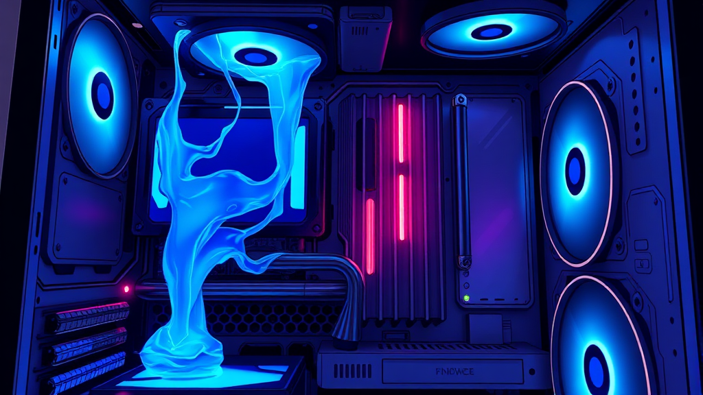 발열 관리 및 쿨링 솔루션 (illustration 스타일)