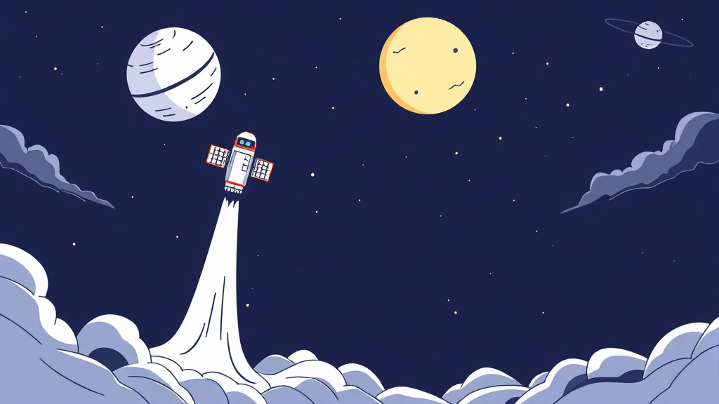 우주항공산업, 앞으로 어떨까? (illustration 스타일)